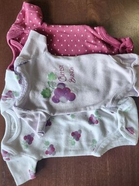 Koalababy Lavender & Pink Newborn Bodysuit Set